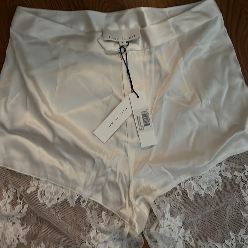 Fleur du Mal Cillis Lace Silk Combo Pj Pant and Top Set size NWT - Picture 5 of 5